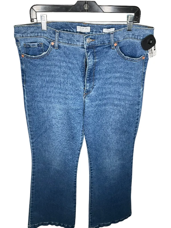 Classic Blue Men's JeansJeans Flared By Sofia By Sofia Vergara In Blue Denim, Size: 18