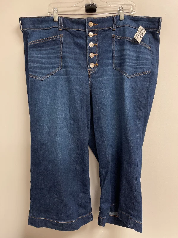 Wide-Leg Men's JeansJeans Straight By Torrid In Blue Denim, Size: 24