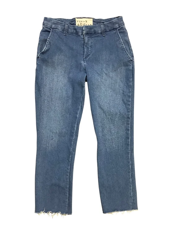 Inexpensive Rip and Tear Men's JeansJeans Cropped By Frank And Eileen In Blue Denim, Size: 6