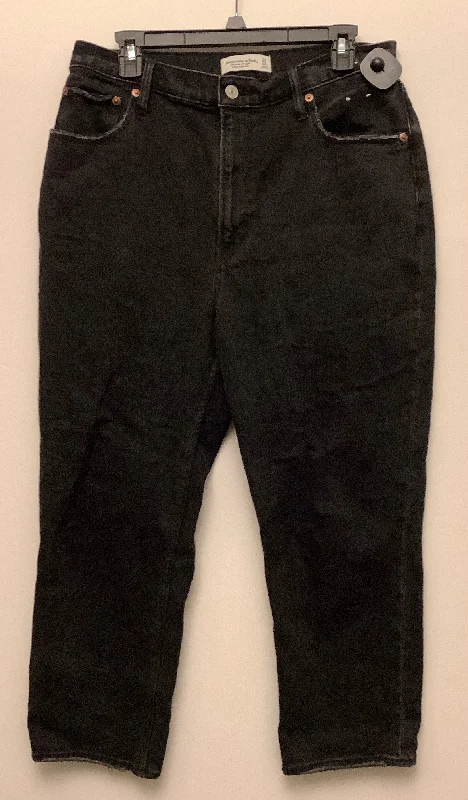 Men's Jeans for a Dressy OccasionJeans Wide Leg By Abercrombie And Fitch In Black, Size: 12