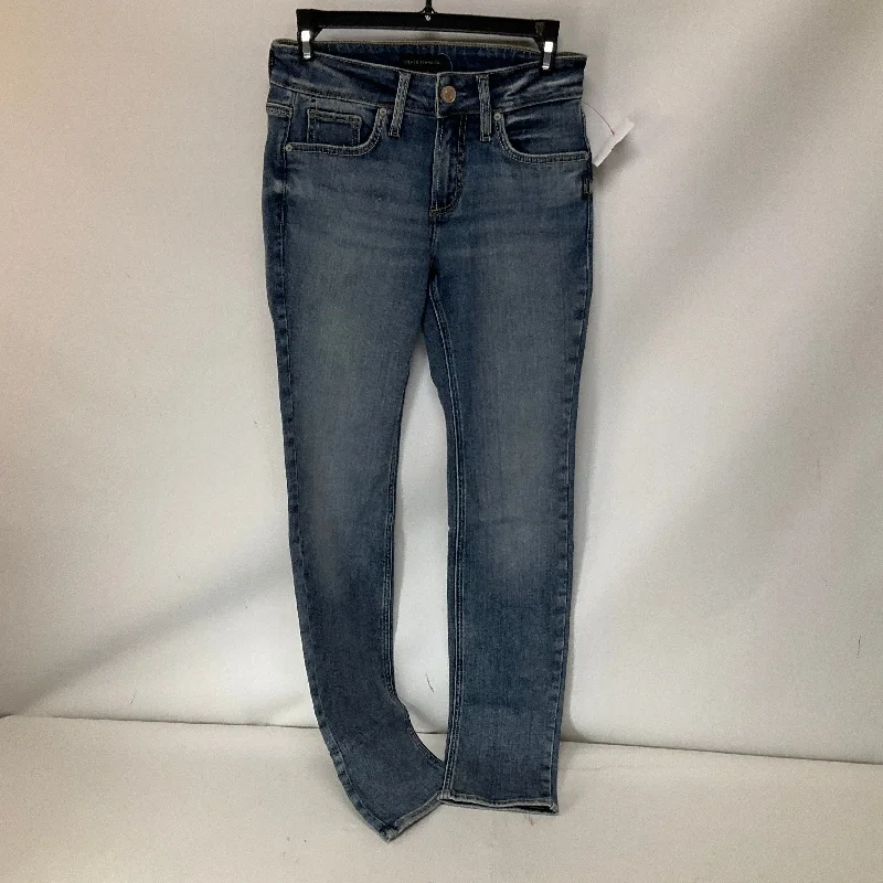 Men's Straight-Leg JeansJeans Skinny By Silver In Blue Denim, Size: 2