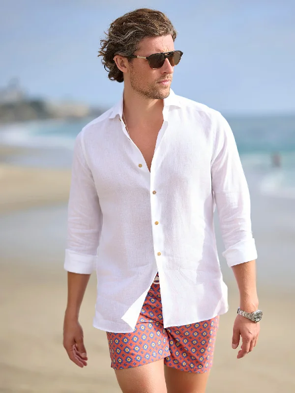 Men's Regular-Fit Shirts for a Classic FitElba Bianca Linen Shirt