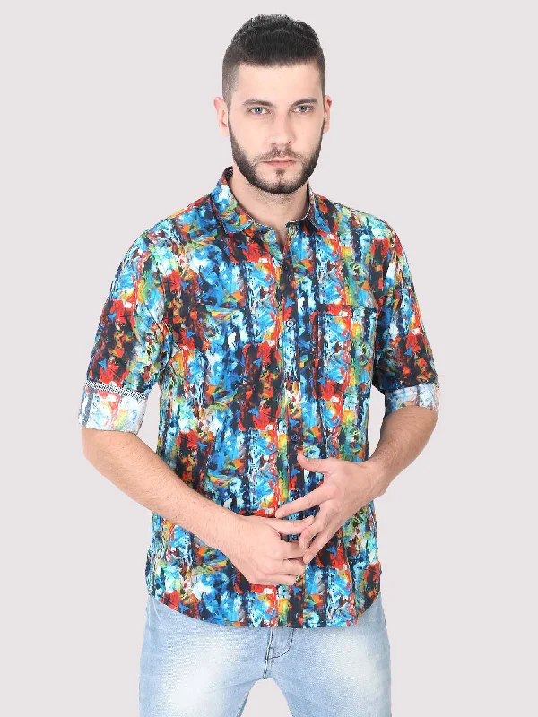 Men's Denim Shirts for a Rugged LookArtsy Men's Printed Casual Shirt