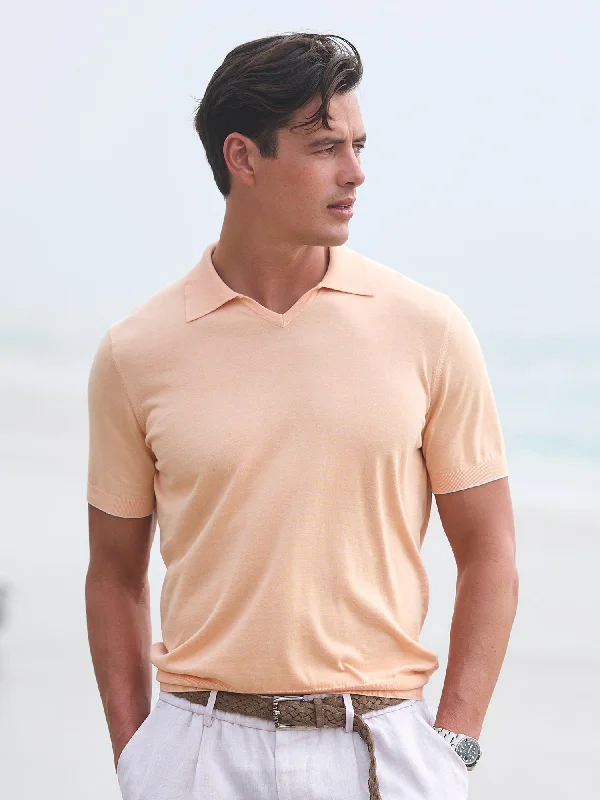 Men's Tab-Collar Shirts for a Crisp LookKnit Polo Shirt