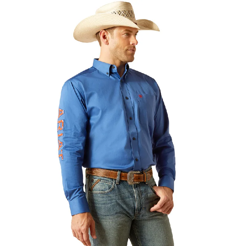 Men's Crew Neck T-Shirts for Everyday Wear10051339 Ariat Men's Team Logo Twill Classic Fit Long Sleeve Buttondown Shirt - Bright Cobalt