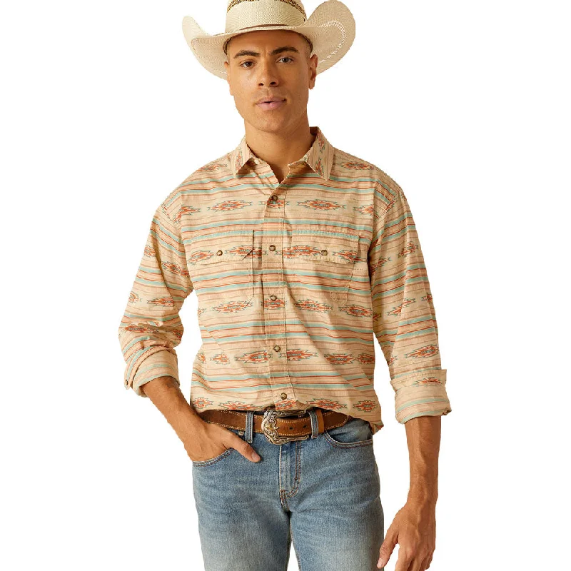 Men's Button-Down Collar Shirts for Staying Polished10048492 Ariat Men's Hezekiah Retro Long Sleeve Western Snap Shirt - Cocoon