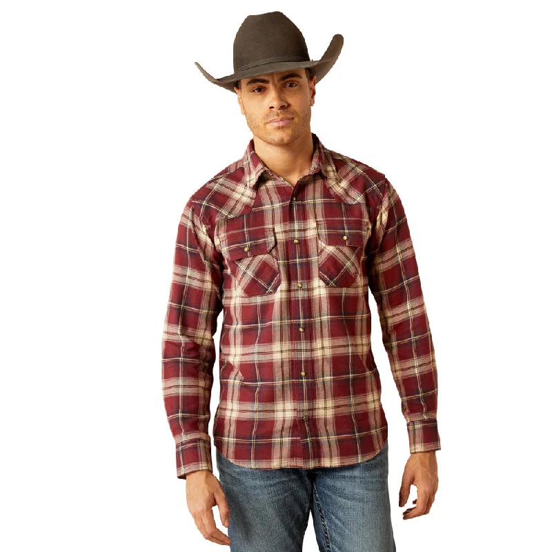 Men's Button-Down Collar Shirts for Staying Polished10053879 Ariat Men's Harlee Retro Fit Shirt - Windsor Wine