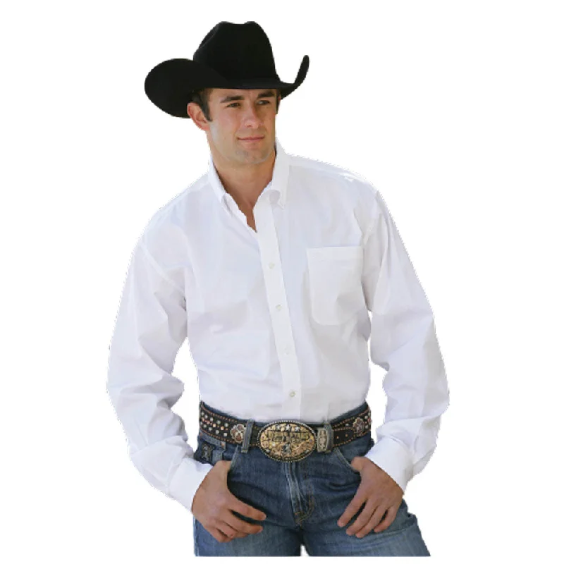 Men's Thermal Shirts for Winter WarmthMT10320020 Cinch Men's Western Solid Long Sleeve Shirt - White