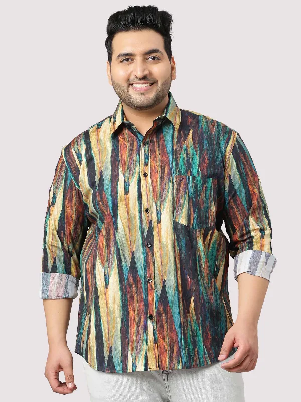 Men's Essential Dress Shirts for Everyday WearAbstract Print Designer Shirt Men's Plus Size