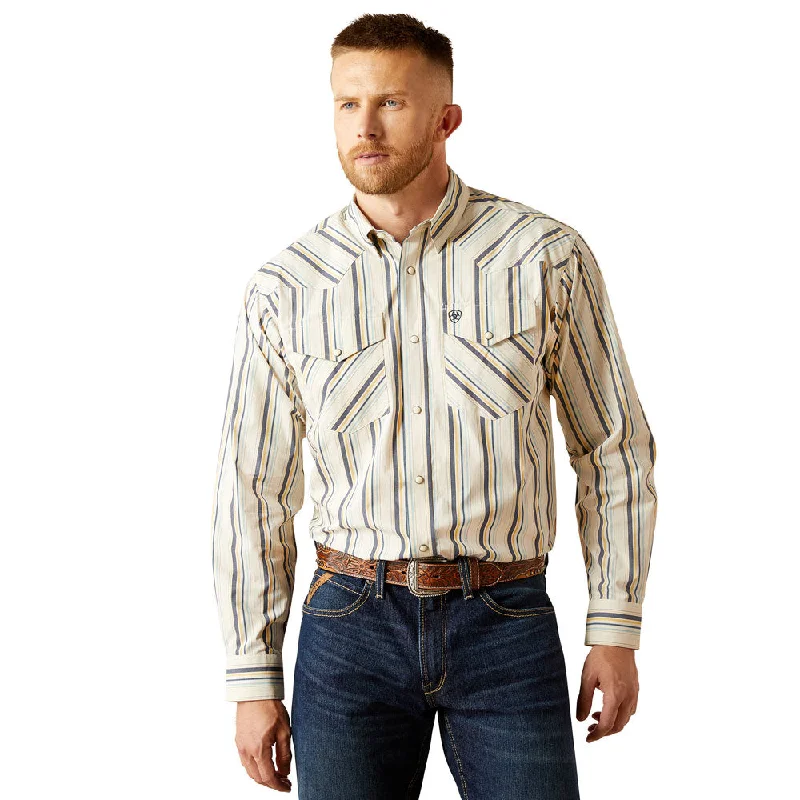 Men's Affordable Shirts for Budget-Friendly Style10054659 Ariat Men's Finnley Classic Fit Long Sleeve Western Shirt - Cream