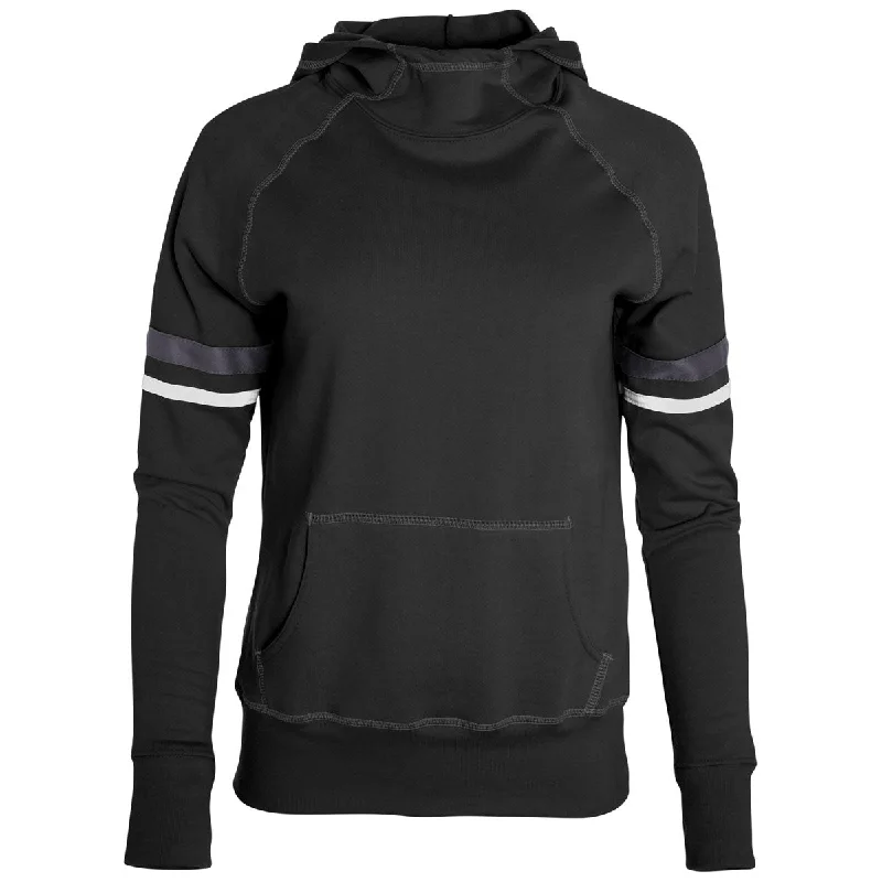 Augusta Women's Black/White/Graphite Spry Hoodie