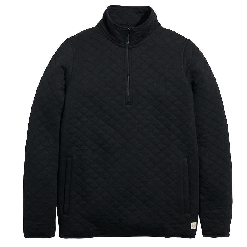 Marine Layer Women's Black Heather Corbet Quilted Pullover