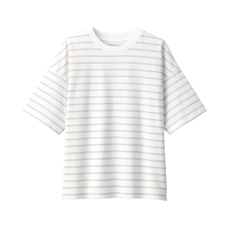 Women's Crew Neck Short Sleeve Striped T-Shirt