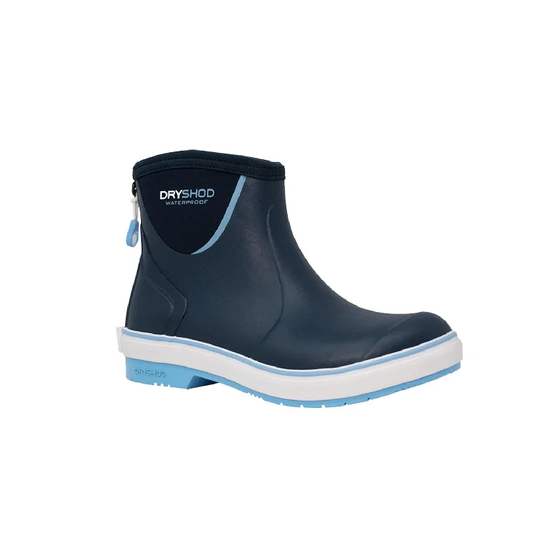 Dryshod Womens Slipknot Ankle-Hi Deck Navy Rubber Boat Boots