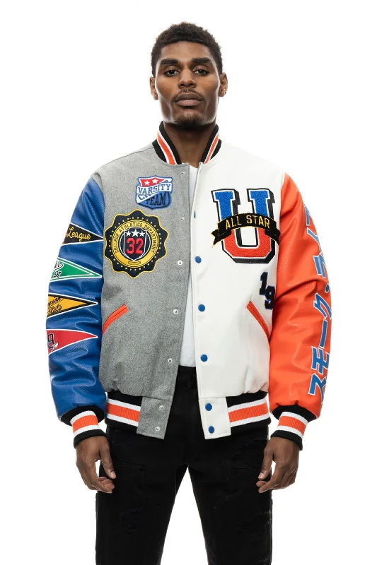 All Star Varsity Jacket - Royal White