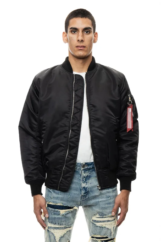 Mens Ma1 Bomber Jacket - Black