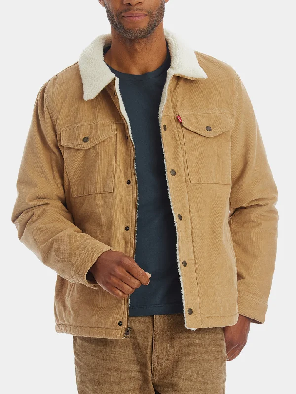 Courduroy Sherpa Lined Depot Jacket