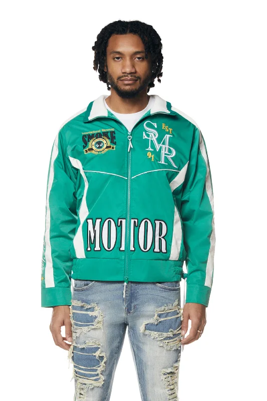 Euro Racing Windbreaker Jacket - Hunter Green