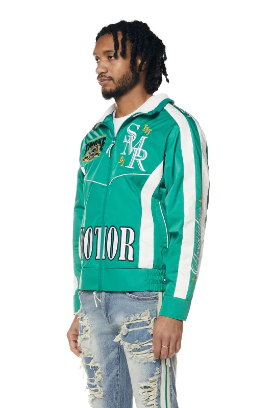 Euro Racing Windbreaker Jacket - Hunter Green