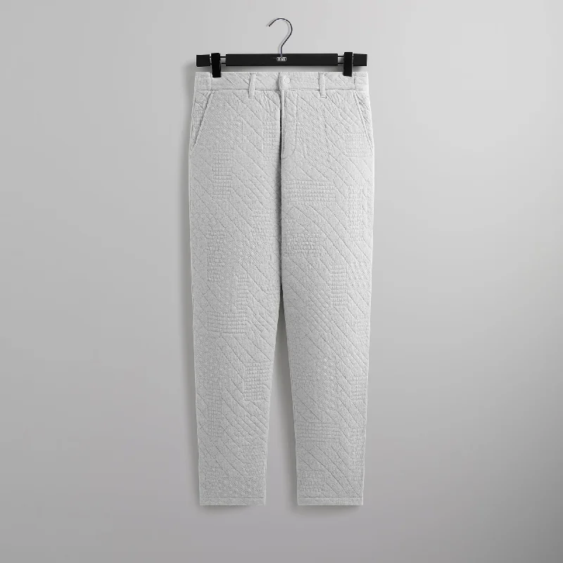 Kith Mixed Stitch Interlock Garrison Pant - Light Heather Grey