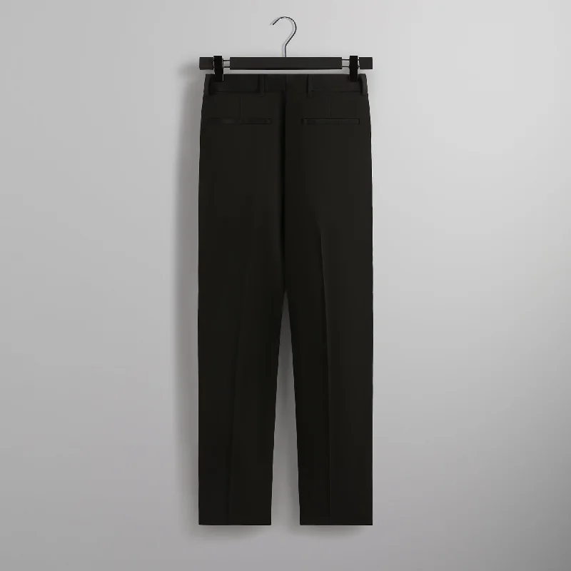 &Kin Tropical Wool Kylan Pleated Trouser - Black