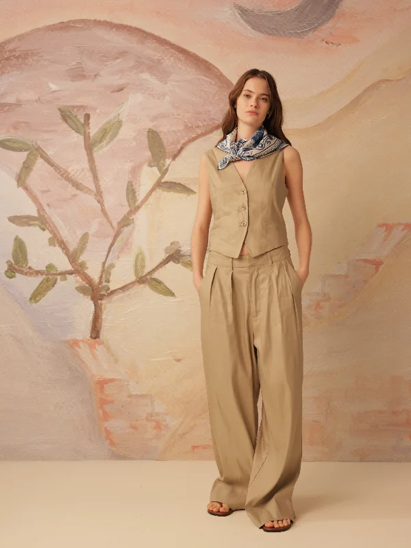 Linen Wide Leg Pants