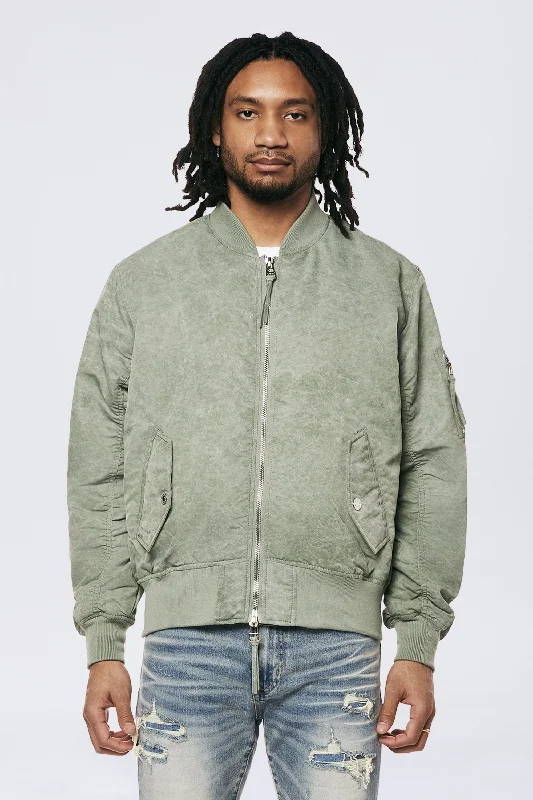 Men's Washed MA1 Bomber Jacket Olive - Online Exclusive