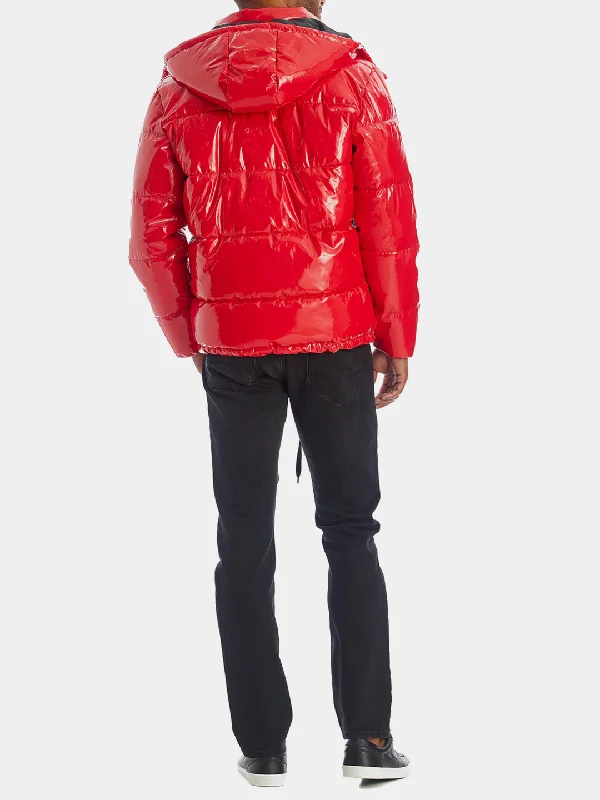 Shiny Puffer Hoodie Jacket