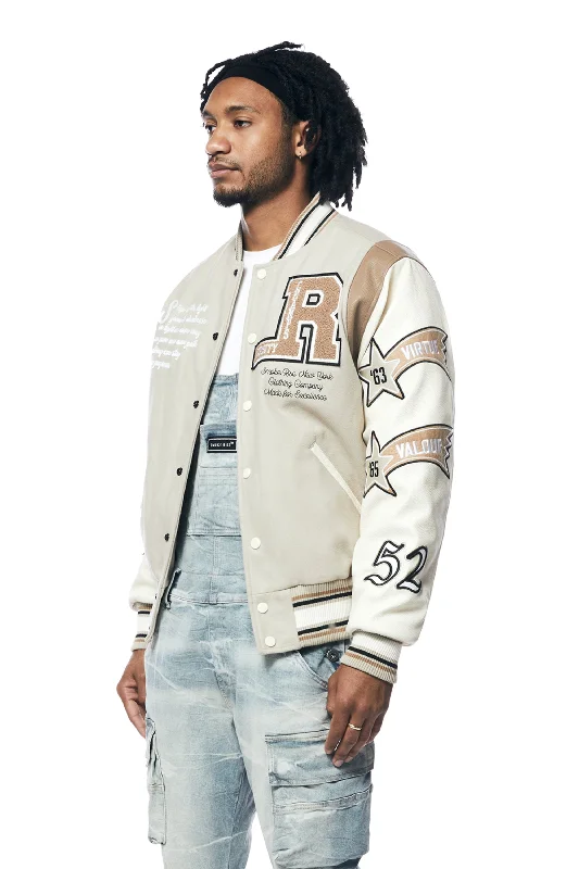 Torch Varsity Jacket - Clay