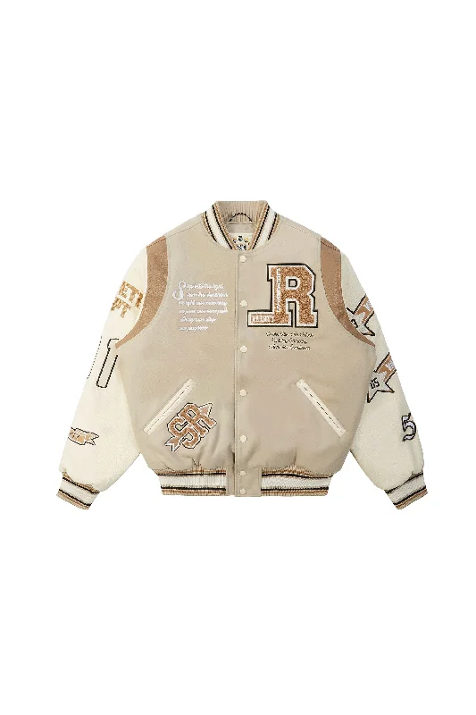 Torch Varsity Jacket - Clay