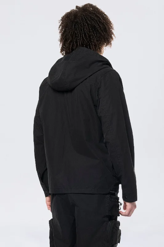 Utility Windbreaker Jacket - Black