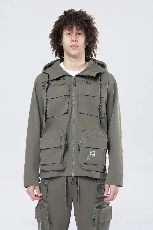 Utility Windbreaker Jacket - Thyme