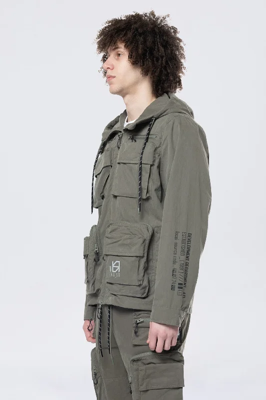 Utility Windbreaker Jacket - Thyme