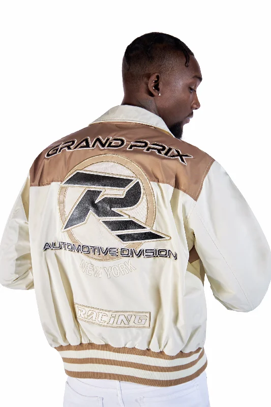 Windbreaker Racing Jacket - Chalk