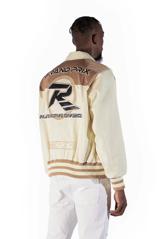 Windbreaker Racing Jacket - Chalk