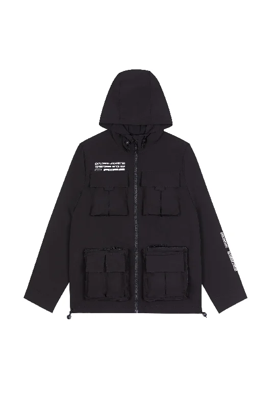 Windbreaker Utility Jacket - Black