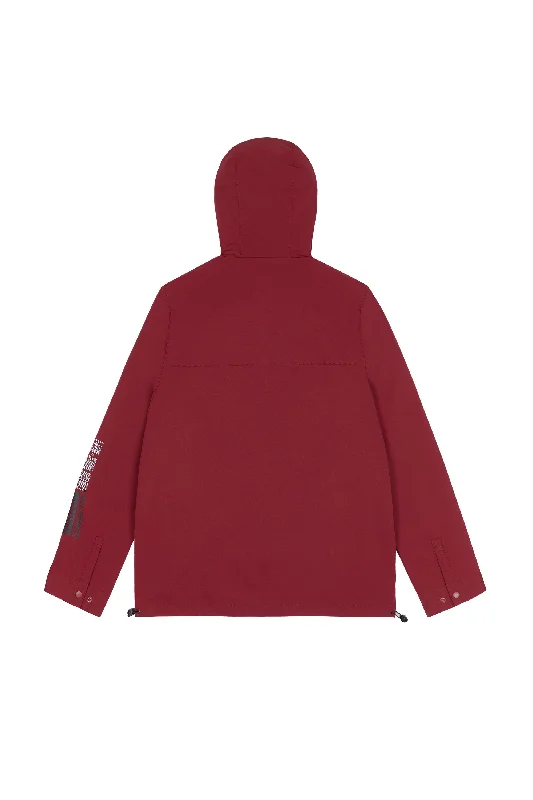 Windbreaker Utility Jacket - Burgundy