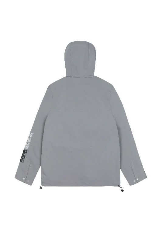 Windbreaker Utility Jacket - Light Grey