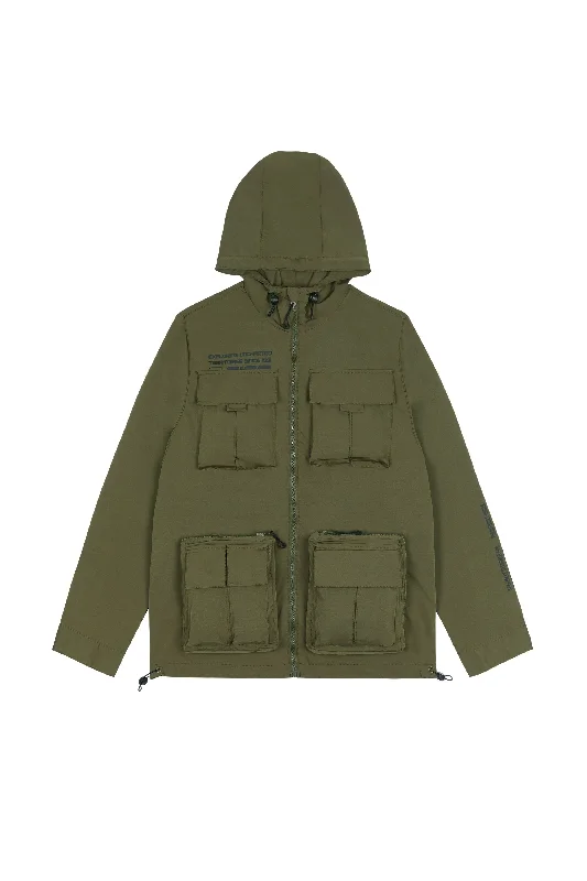 Windbreaker Utility Jacket - Olive