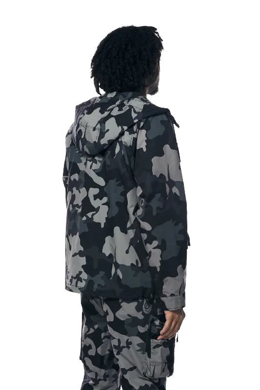 Windbreaker Utility Jacket - Stone Camo