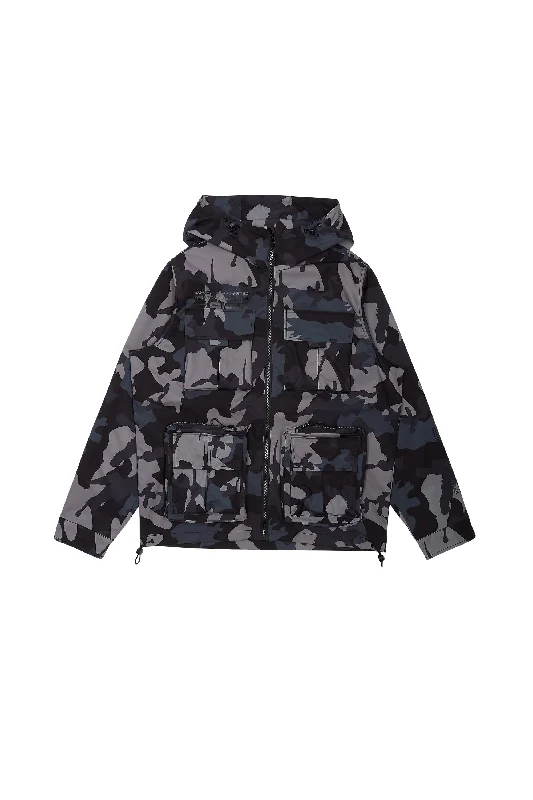 Windbreaker Utility Jacket - Stone Camo