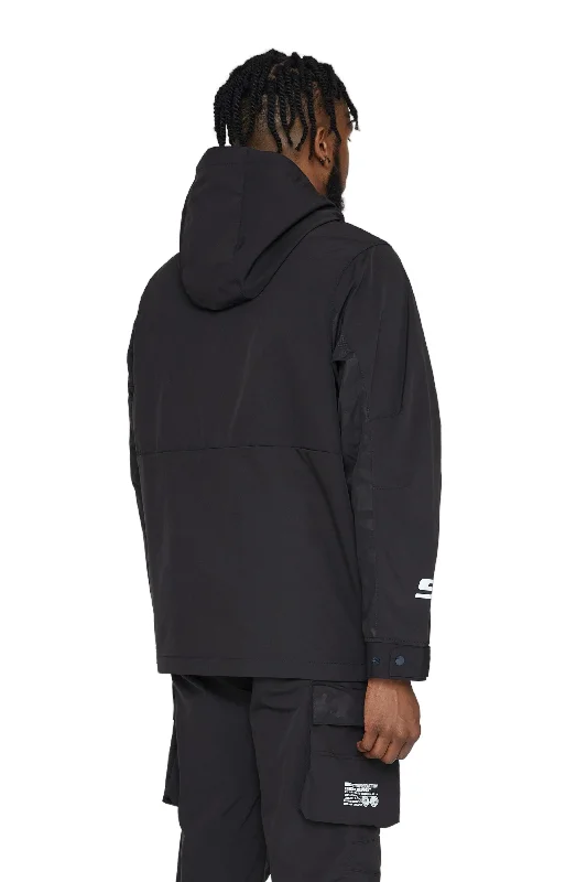 Windbreaker Utility Jacket - Black