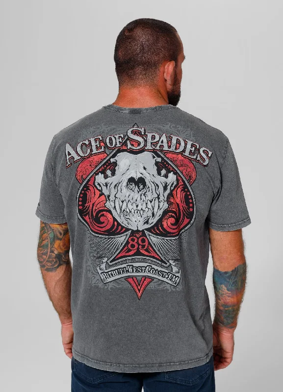 Men's Shirts with Embellished CollarsT-Shirt Denim Washed Ace Of Spades II