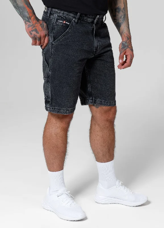 Men's Shirts with Contrast StitchingDenim shorts Black Denim Carpenter