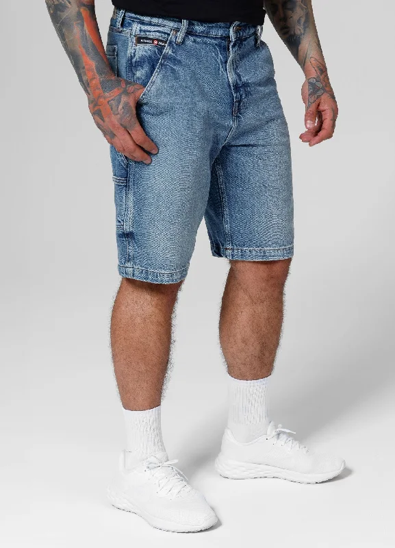 Men's Shirts with Embellished HemlinesDenim shorts Blue Denim Carpenter