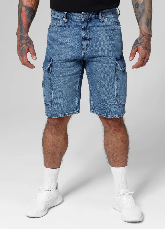 Men's Shirts with Graphic SleevesDenim cargo shorts Classic Wash Deerhorn