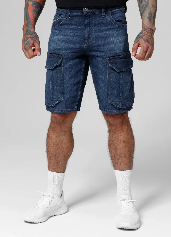 Men's Shirts with Snap ButtonsDenim cargo shorts Navy Wash Longspur