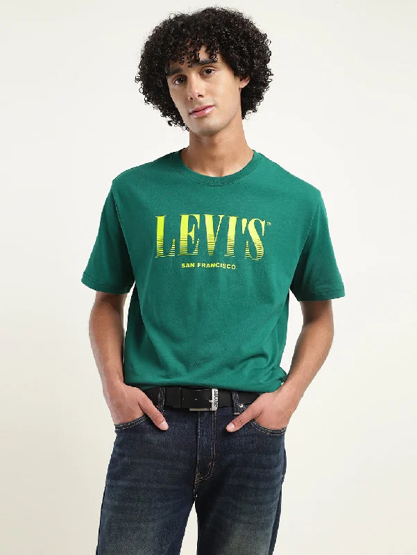 Men's Shirts with Embellished HemlinesMen's Brand Logo Oversized T-Shirt