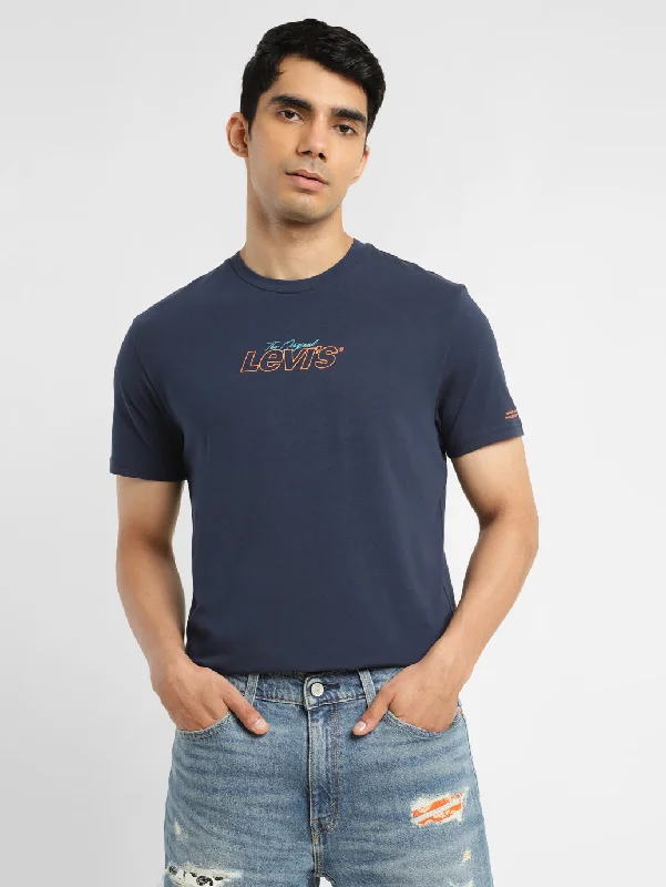 Stylish Men's HenleysMen's Brand Logo Crew Neck T-shirt