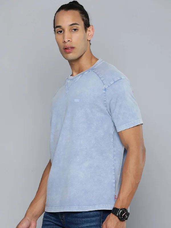 Men's Shirts with Drawstring WaistbandsMen's Solid Round Neck T-shirt